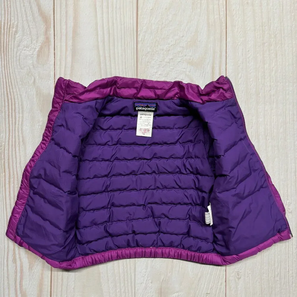 Patagonia Baby Toddler 2T Duck Down Sweater Puffer 600 Fill Jacket Purple